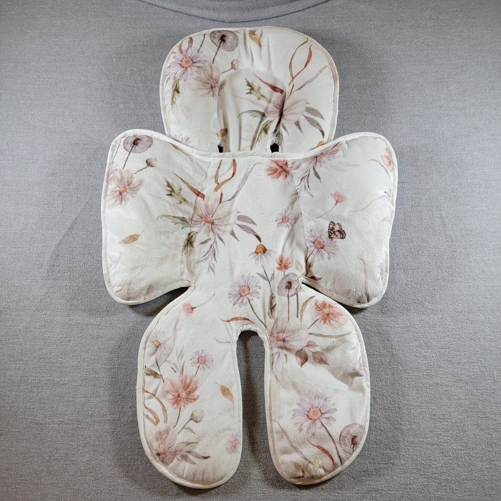 Caruili Insert Kids OS White Floral Excellent Minky Soft Reversible 2-piece
